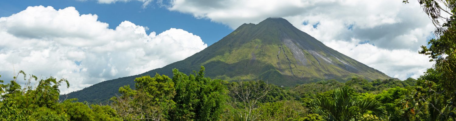 view to Arenal volcano near La Fortuna in Costa Rica